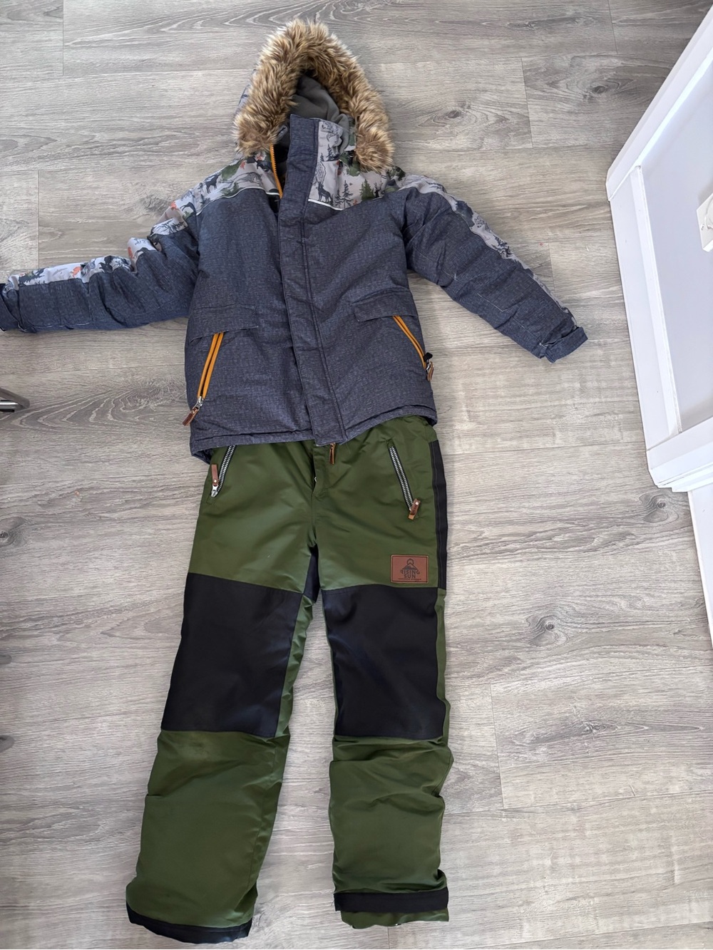 Kids junior Olive Green Snow/Ski Pants